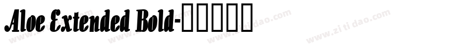 Aloe Extended Bold字体转换